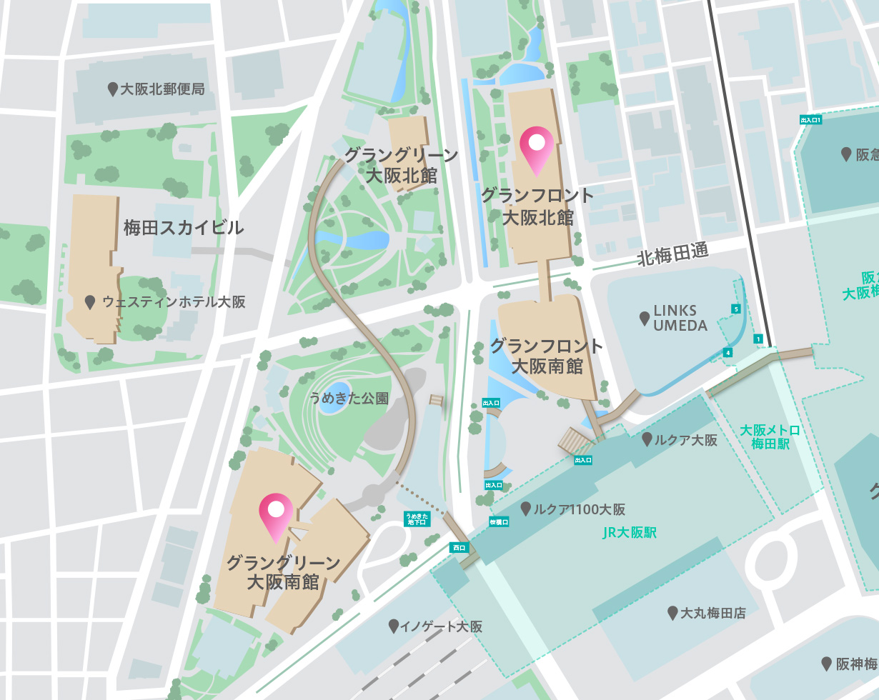 うめきたエリア会場案内図